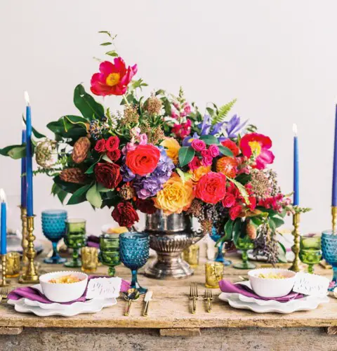 Centros de mesa florales: ideas originales para banquetes, bodas y cenas de gala